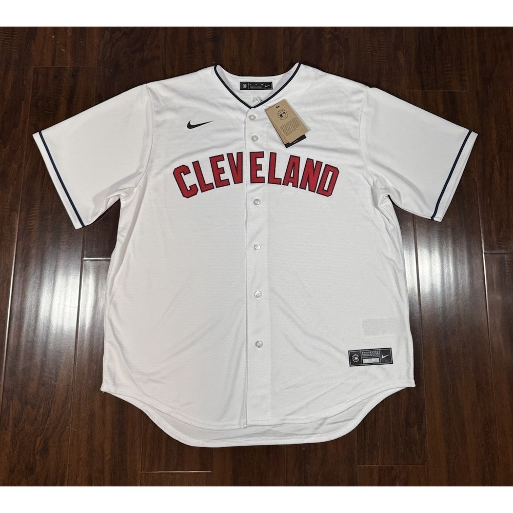 NIKE Cleveland Guardians Replica Stitched MLB Jersey White Men's XL *NEW* $115